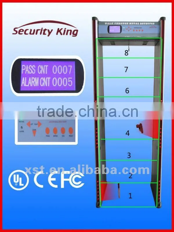 Airport Subway Door Frame Metal Detector , walk through metal detectors