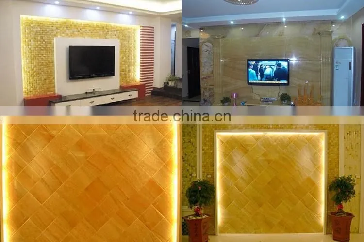 Triple inspection system guarantees good quality honey onyx china mosaic tiles