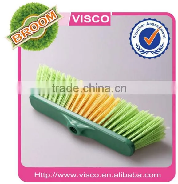 Plastic Broom Bracket Sweeping Brush with 1.2m plastic handle,VC111