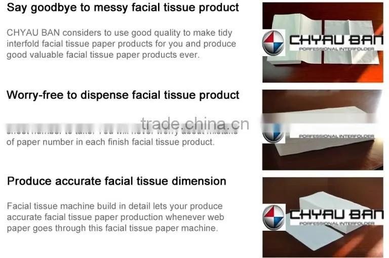 Automatic Packing Box Gluing Facial Tissue Paper Machinery Line