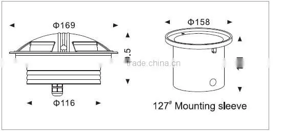 3W good quality 230V underground LED lighting