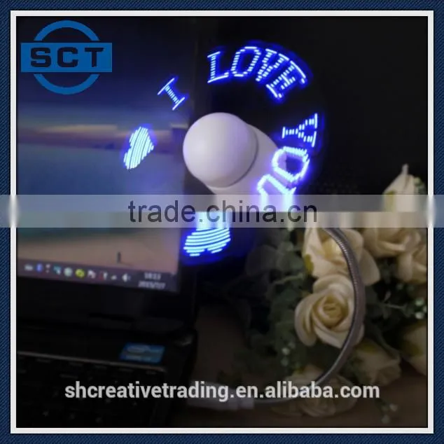 Mini Portable Flexible Desktop Computer Notebook PC Colorful LED Light USB Fan