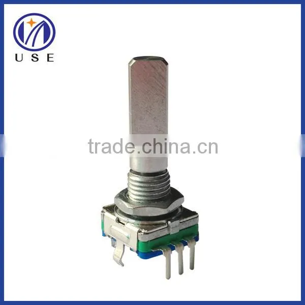 11mm size metal shaft rotary encoder with press switch