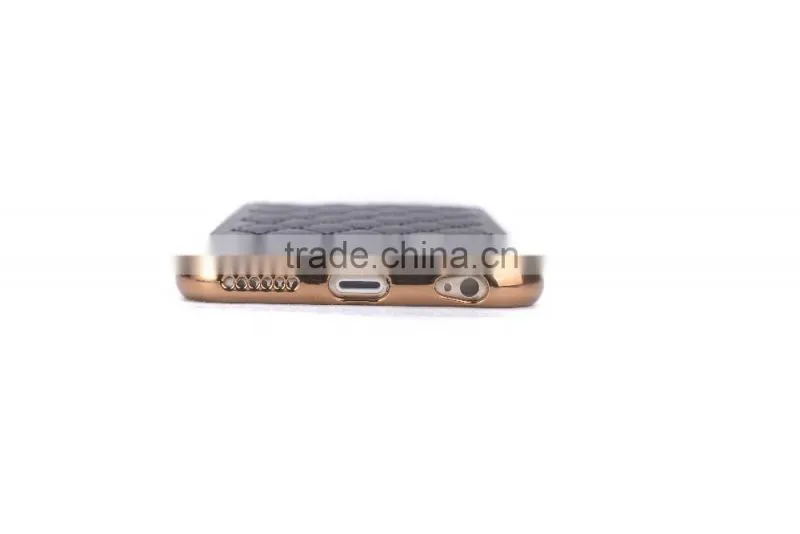 factory supply Soft TPU golden electroplating back cover for iphone6s