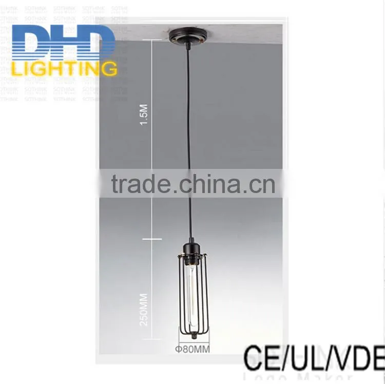 Loft American country industrial Warehouse Edison Vintage tube cage shade Ceiling Lamps for Home decoration