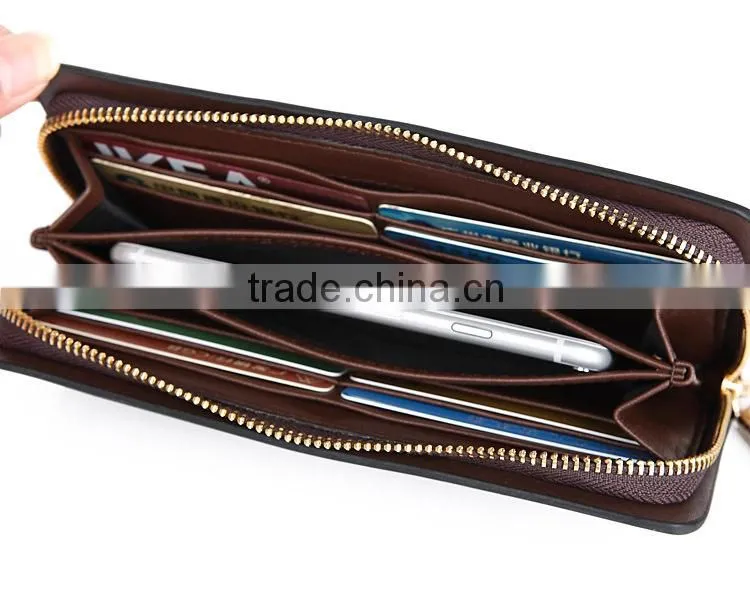 Mens leather clutch bag premium money clip wallet for men