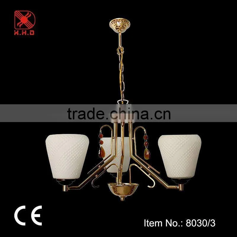 cream white glass pendant lamp chandelier with gold metal