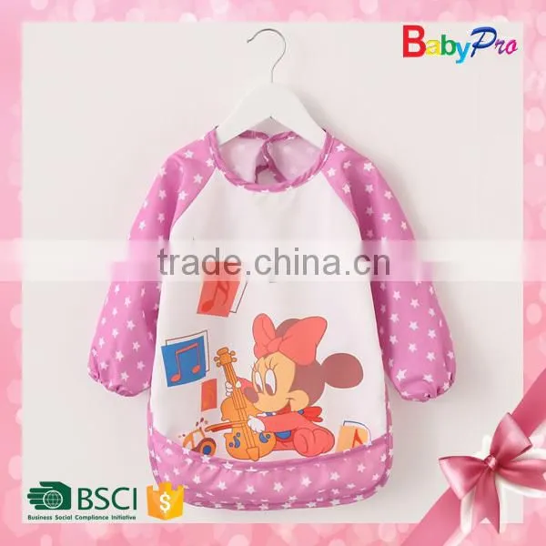 New 2015 Promotion Item Chinese Factory Long Sleeve Baby Bib