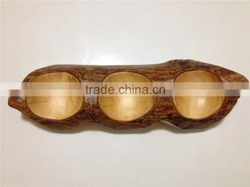 wooden peas plate fashion creative wooden lattice points candied candy dessert dish dried fruit nuts bowl