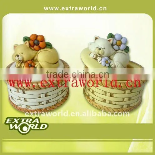 sunny flower ceramic candy jar