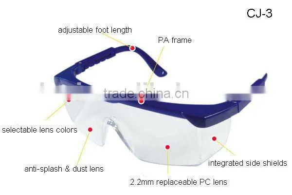 2016 best selling clear lens safety glasses protective spectacles similar as 3 M safety glasses