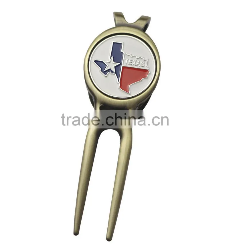 cheap metal golf divot tool with different ball markers for wholesale