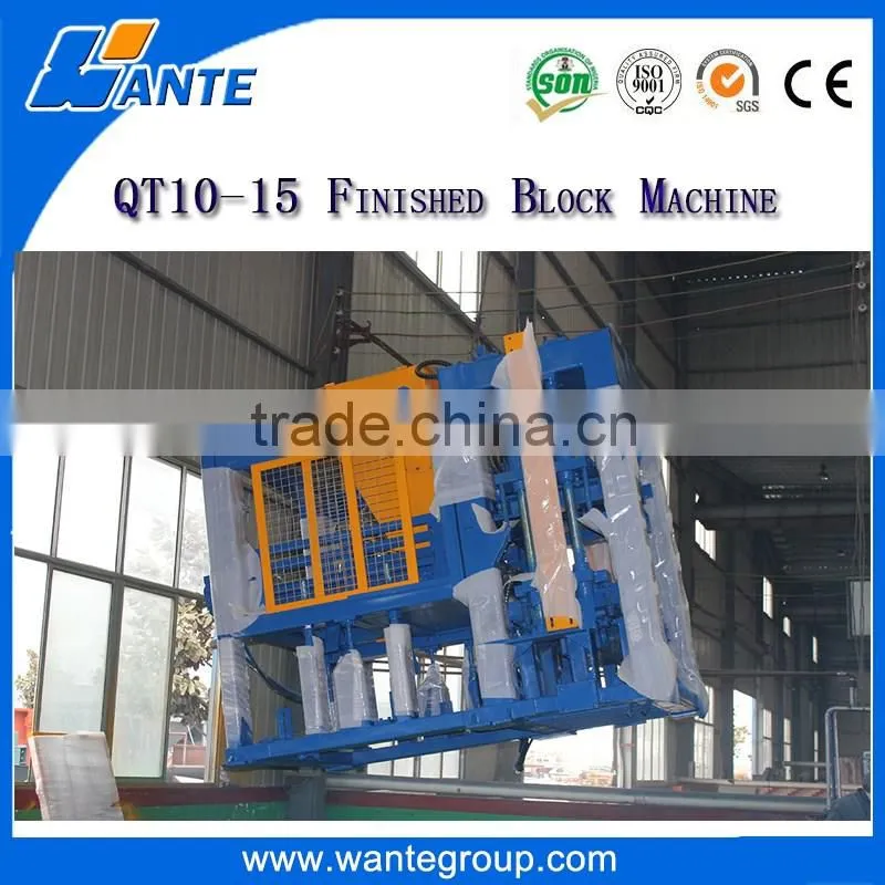 WANTE QT10-15 automatic concrete block machine block maker machine
