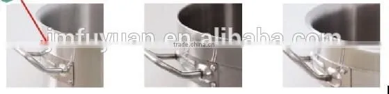 Large Stainless Steel Soup Stock Pots with Composite Bottom Suitable for All Induction Hotel Restaurant Fast Food Equiment