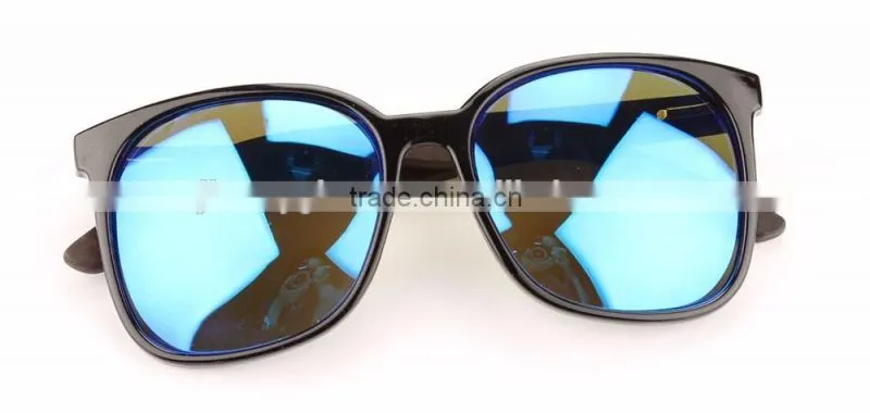 JMP608 Plastic Frame Blue UV400 Lens Ebony temple wood Sunglasses
