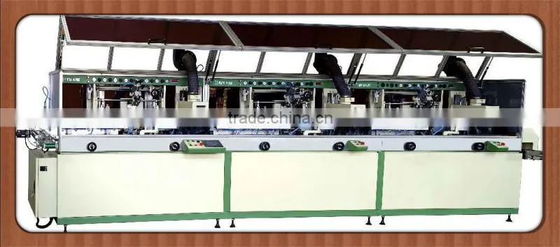 Automatic 3-colour cylinder UV Screen silk screen label printing machine LC-120UV-3