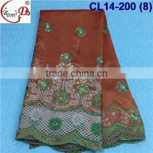 CL14-200 Top sell good quality Nigerian george lace fabric,fashionable african george lace fabric