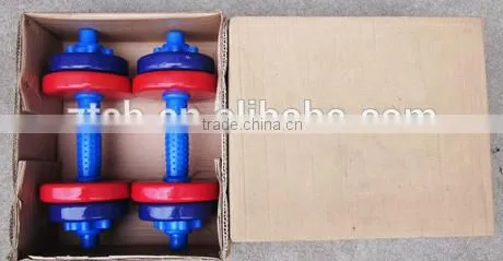 colorful rubber dumbbell