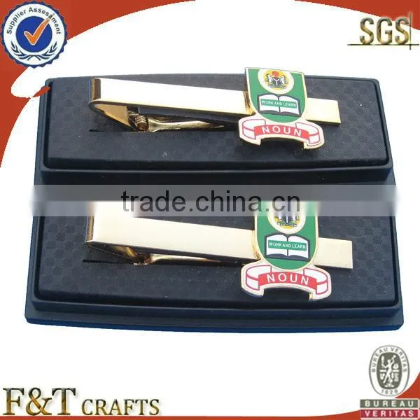 promotional black annealed logo custom made tie bar