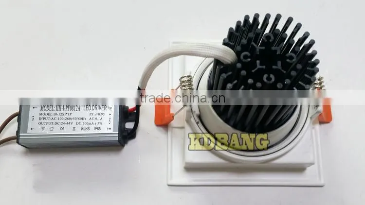 Taiwan Epistar ceramic chip 10w cob recess downlight led