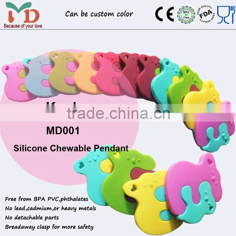 2014 Baby Teether Toys Food Grade Baby Teething Necklace/BPA Free Silicone Teething Beads For Jewelry