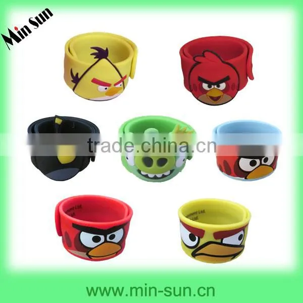 Factory sale price silicone slap bracelet with custom logo