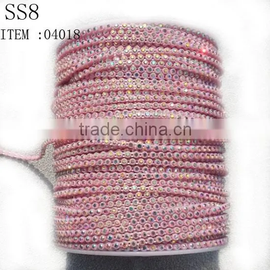 SS8 single rhinestone cup chain