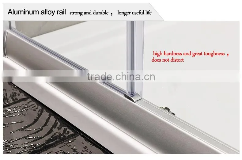 6mm rectangle hinged tempered clear glass shower enclosure frameless for bathroom with CE ANSI IOS AS/NZS 2208 certificates
