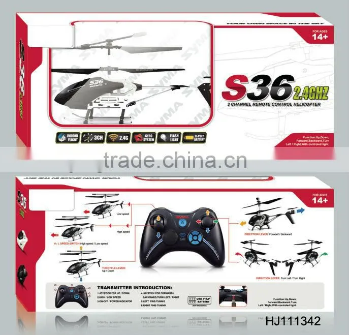 R/C 2.4G 3CH gyroscope alloy plane HJ111342