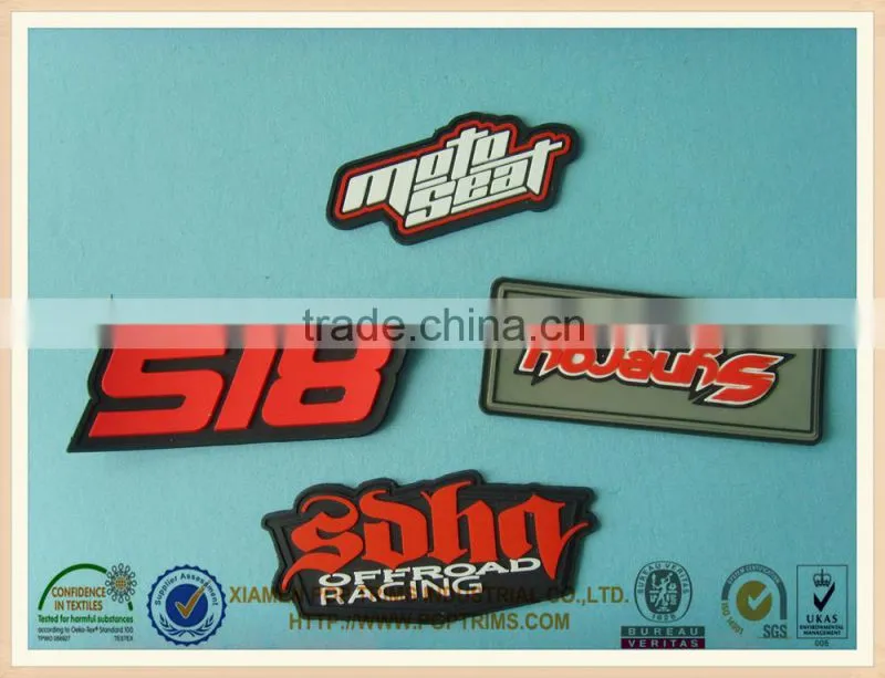 letter pvc rubber patch,custom rubber patches