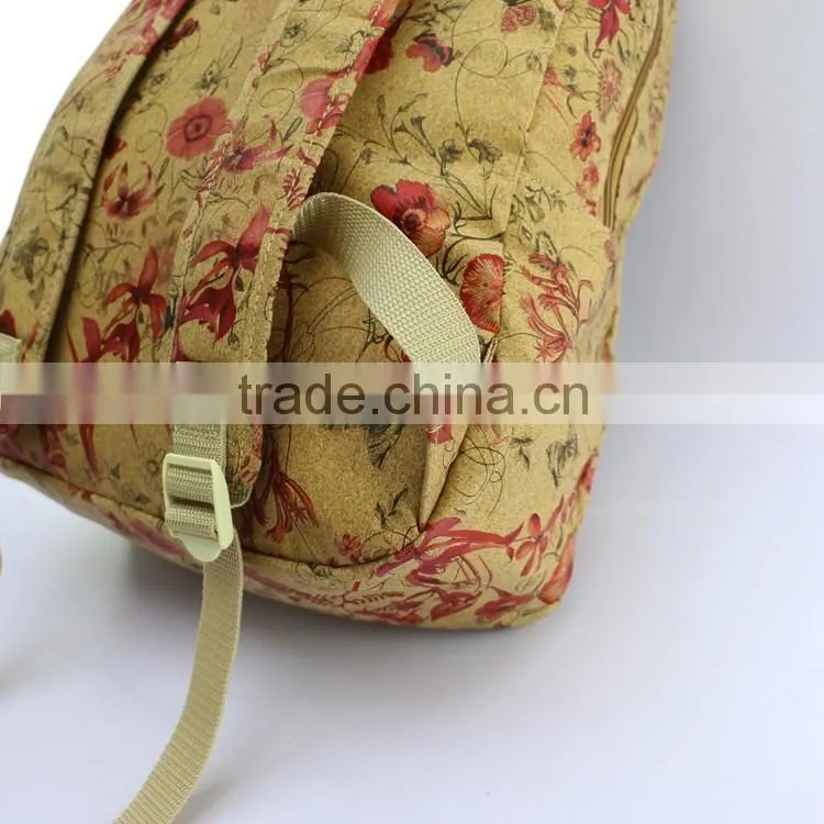 New trend girls' real wood veneer printing multifunctional folding Backpack