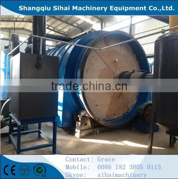 waste plastics refining to oil machine