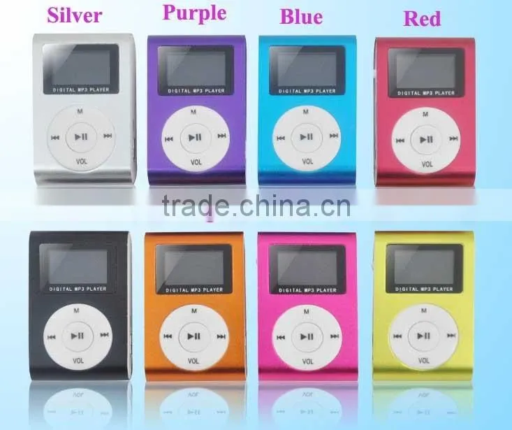 Cheap Price Mini Clip Mp3 Player With 2GB-32GB TF Card Mirco SD Card 8 Colors