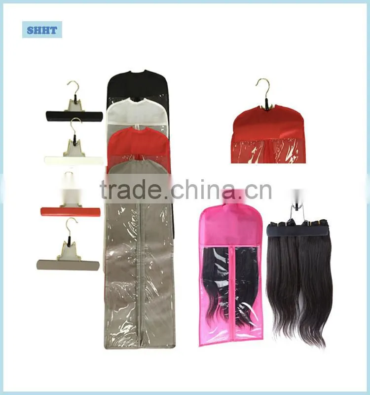 hot sale custom hair extension box and bag and hanger matched