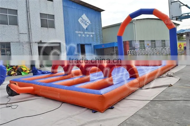 Commercial inflatable surf board playground game for sale, inflatable track slip