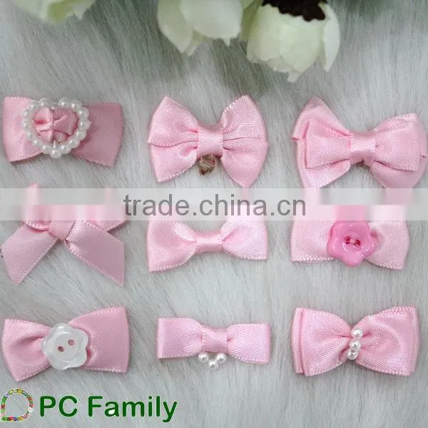 Pearl decorative pre-made mini ribbon bows