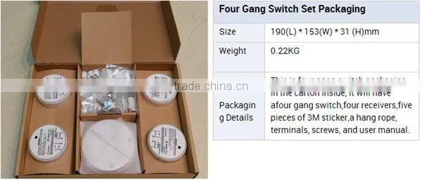 Smart home remote control no wifi wall lighting switch