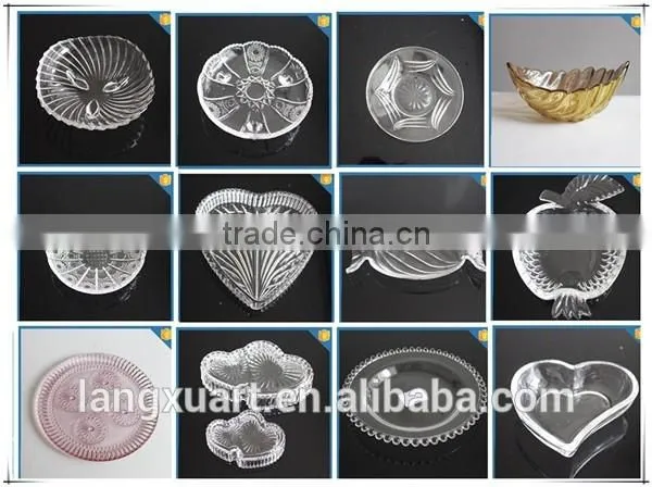 Christmas tree shape crystal glass plates
