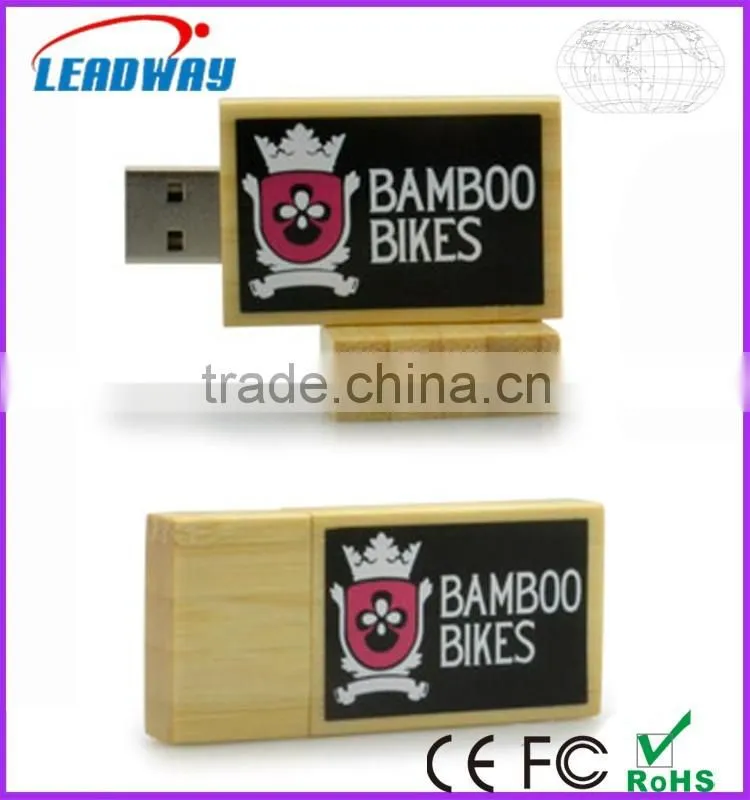 Promo gifts 2016 bamboo usb 32 gb pendrive flash memory with free laser engraving