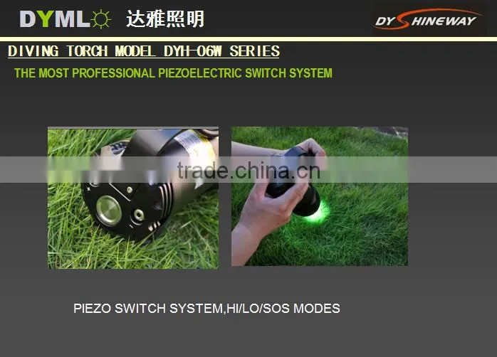 most bright 7pcs*T6 70W LED diving light with professional piezoelectric switch system