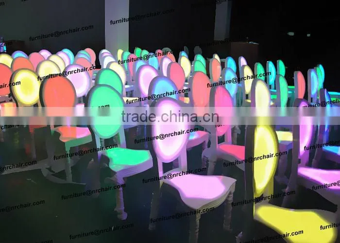 Hot Banquet LED illuminated wooden and acrylic stackable chairs