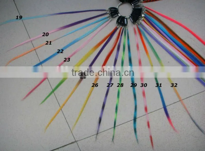 pretty cheap colorful synthetic clip in extension crazy color hair extension
