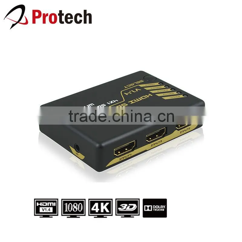 Protech 4 ports HDMI Switcher 4X1 Full 3D and 4K with Picture In Picture Function