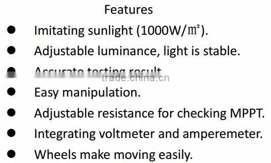 Small Solar Panel Testing Equipment MPPT Tracer Voltage Current Display Sunlight Simulator