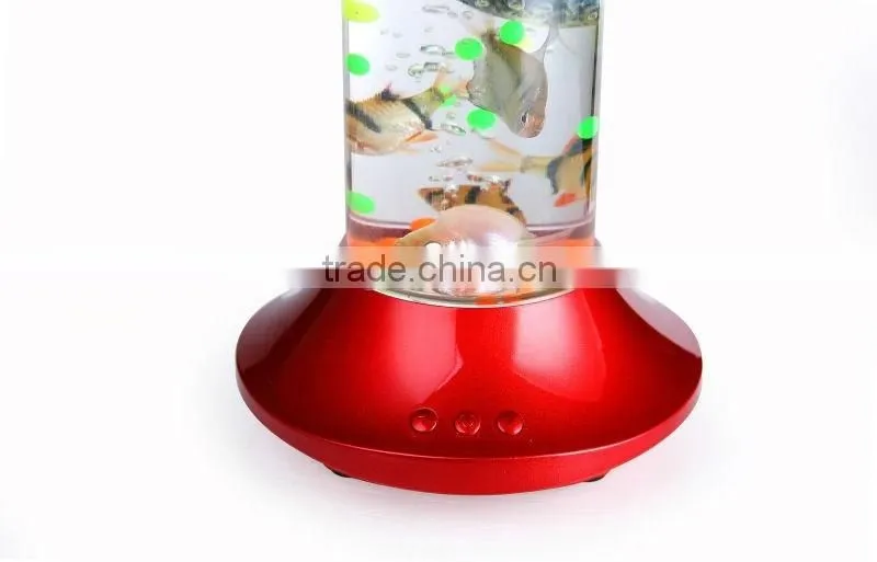 Voice Control LED Pretty Fish Tank Wireless Bluetooth Speaker with Radio