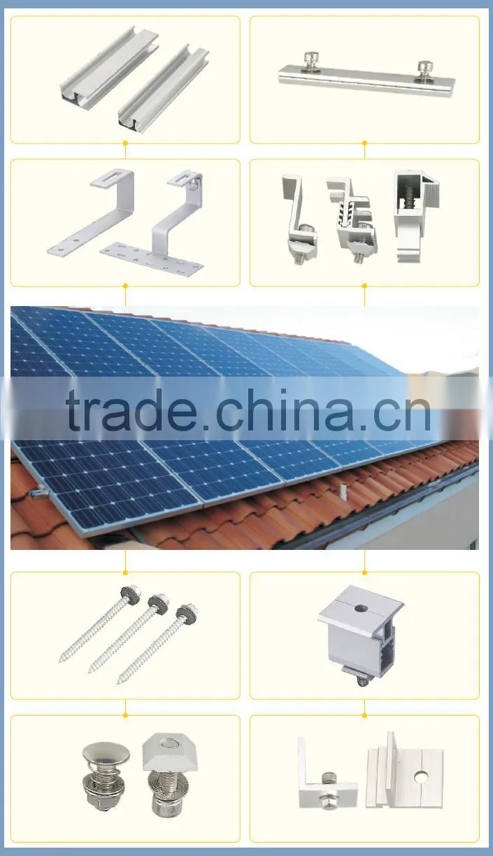 Best selling anodized aluminum solar mounting rail