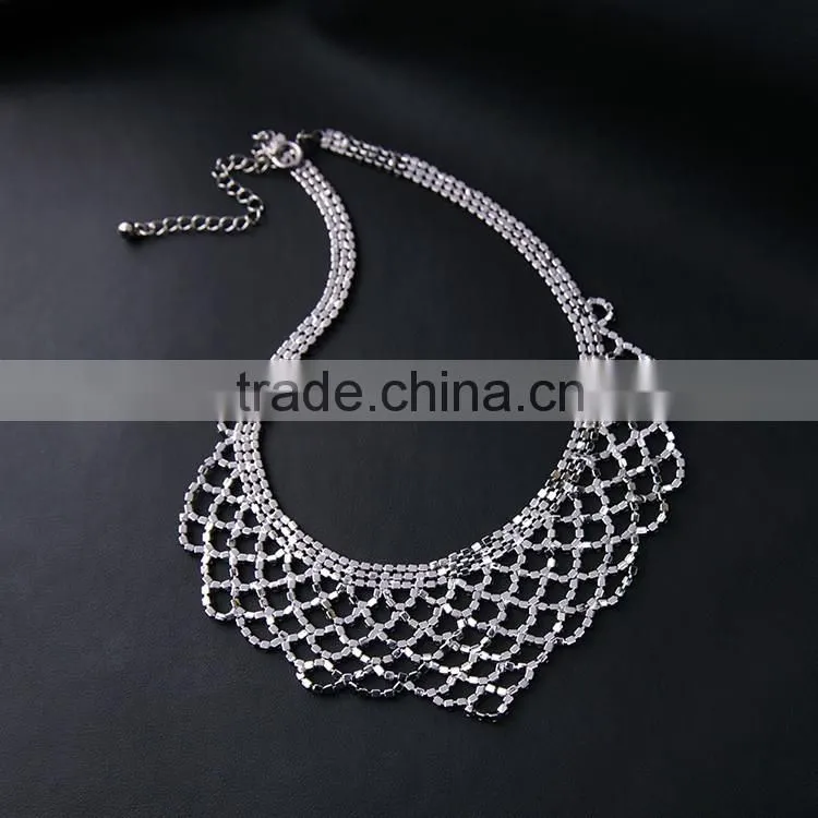 Cheap Wholesale Jewelry Necklace 2016 Latest Design Fashion Multiple Layered Luxury Crystal Necklace
