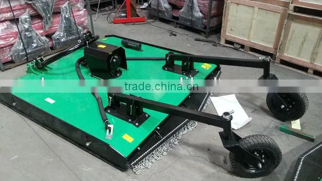 CE Tractor Mounted 3 Point Rotary Slasher Mower PTO Shaft Driven with Slip Clutch and Rear wheel