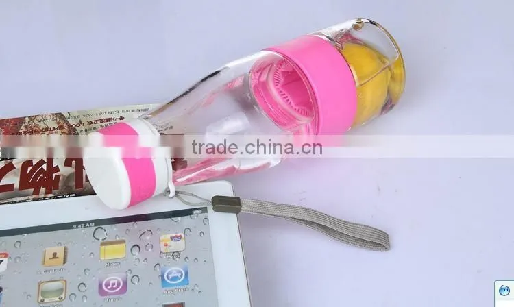 BPA free plastic lemon bottle fruit infusion water bottle health care innovative design plastic bottle