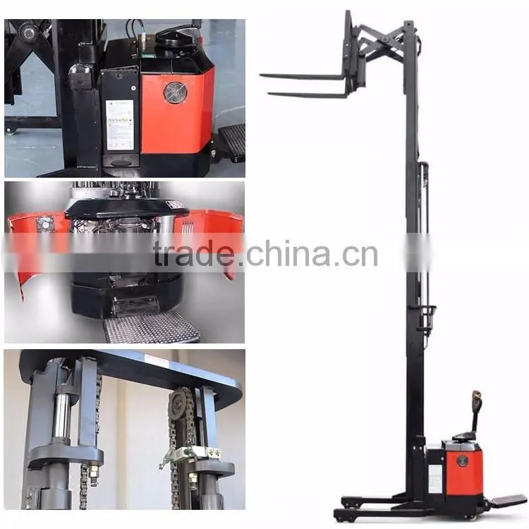1.5 Ton Scissor Type Electric Reach Stacker lifting height 4500mm